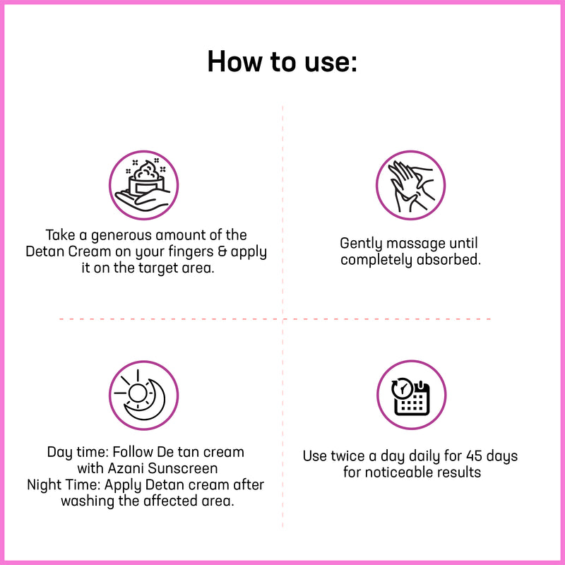How to use-De-Tan Cream